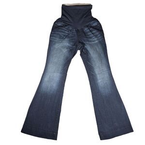 Motherhood Maternity Jeans Women's Size Large Indigo Blue Dark Wash Flare
